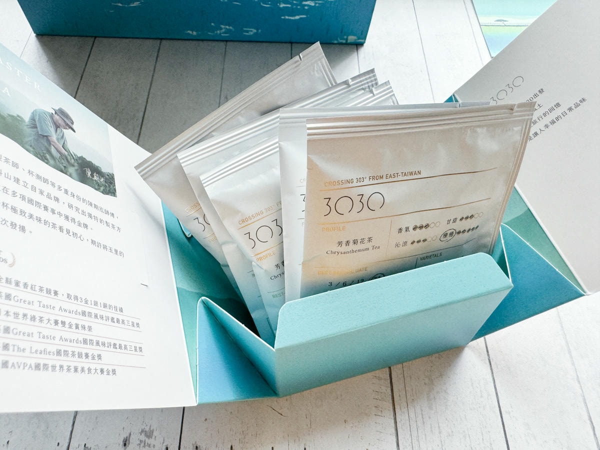 3030茶葉禮盒,水田秧秧,芬芳菊花茶包