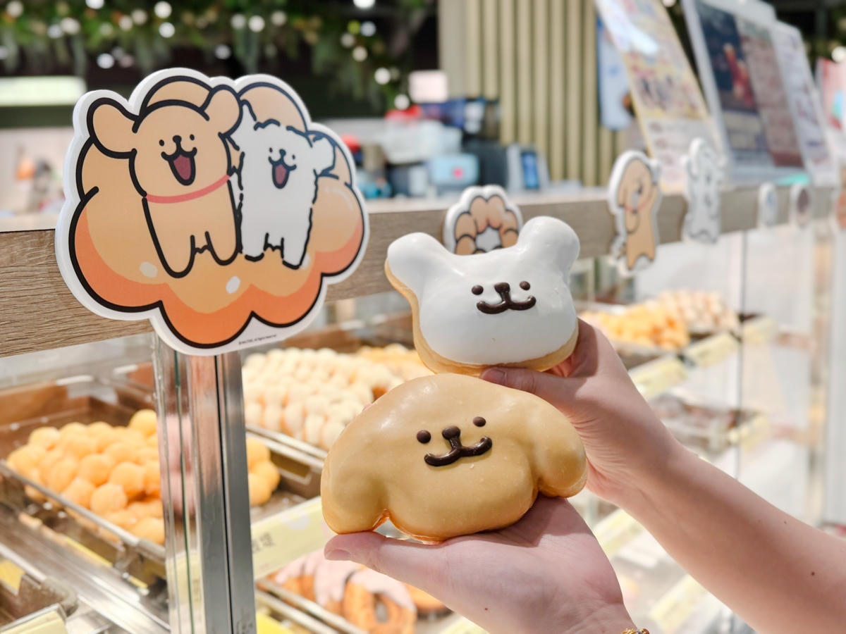 Mister Donut x 線條小狗|太可愛要講一萬次!狗勾實體化!全新聯名甜甜圈開箱! - 第1張圖